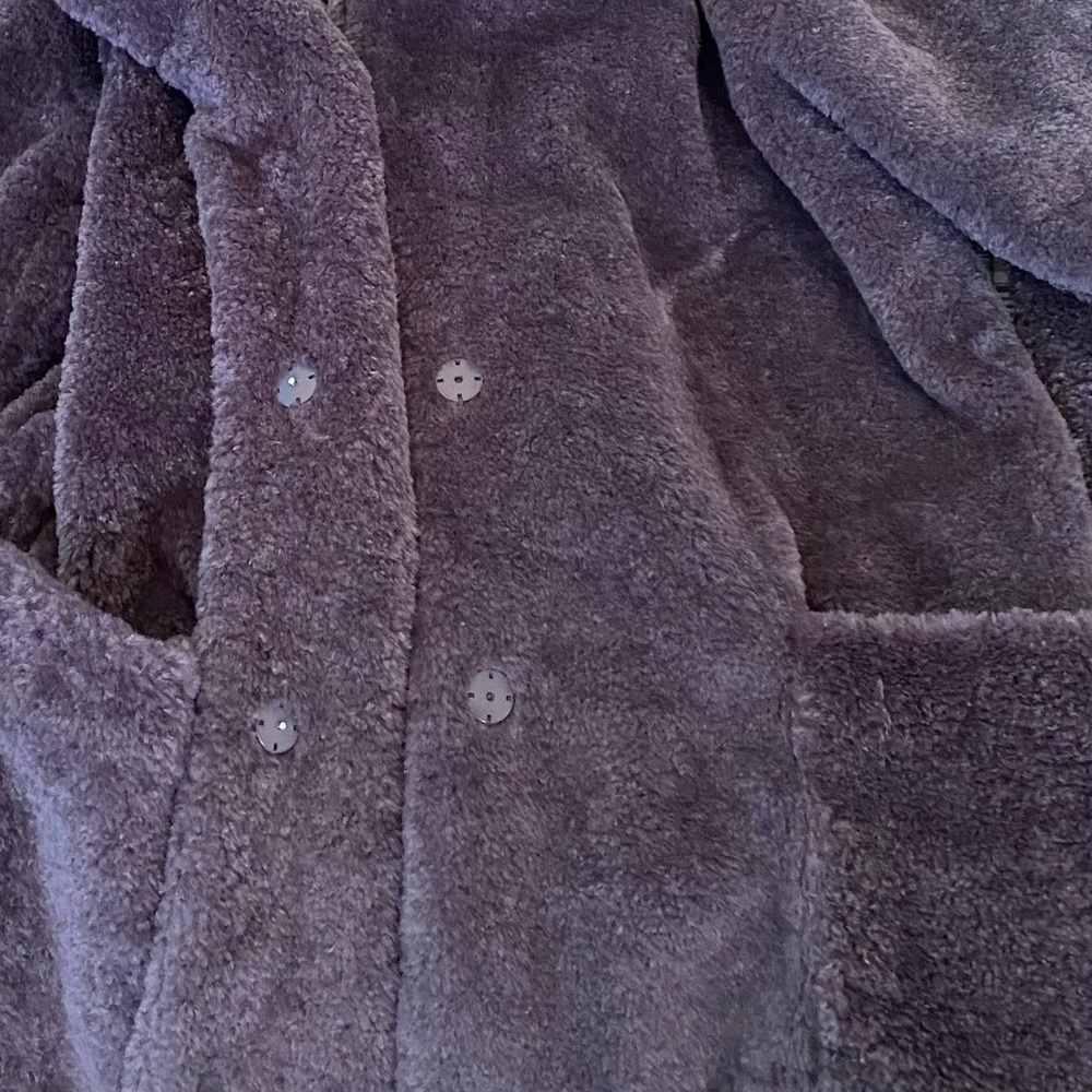 Anthropologie Purple Faux Fur Teddy Jacket - Picture 9 of 10